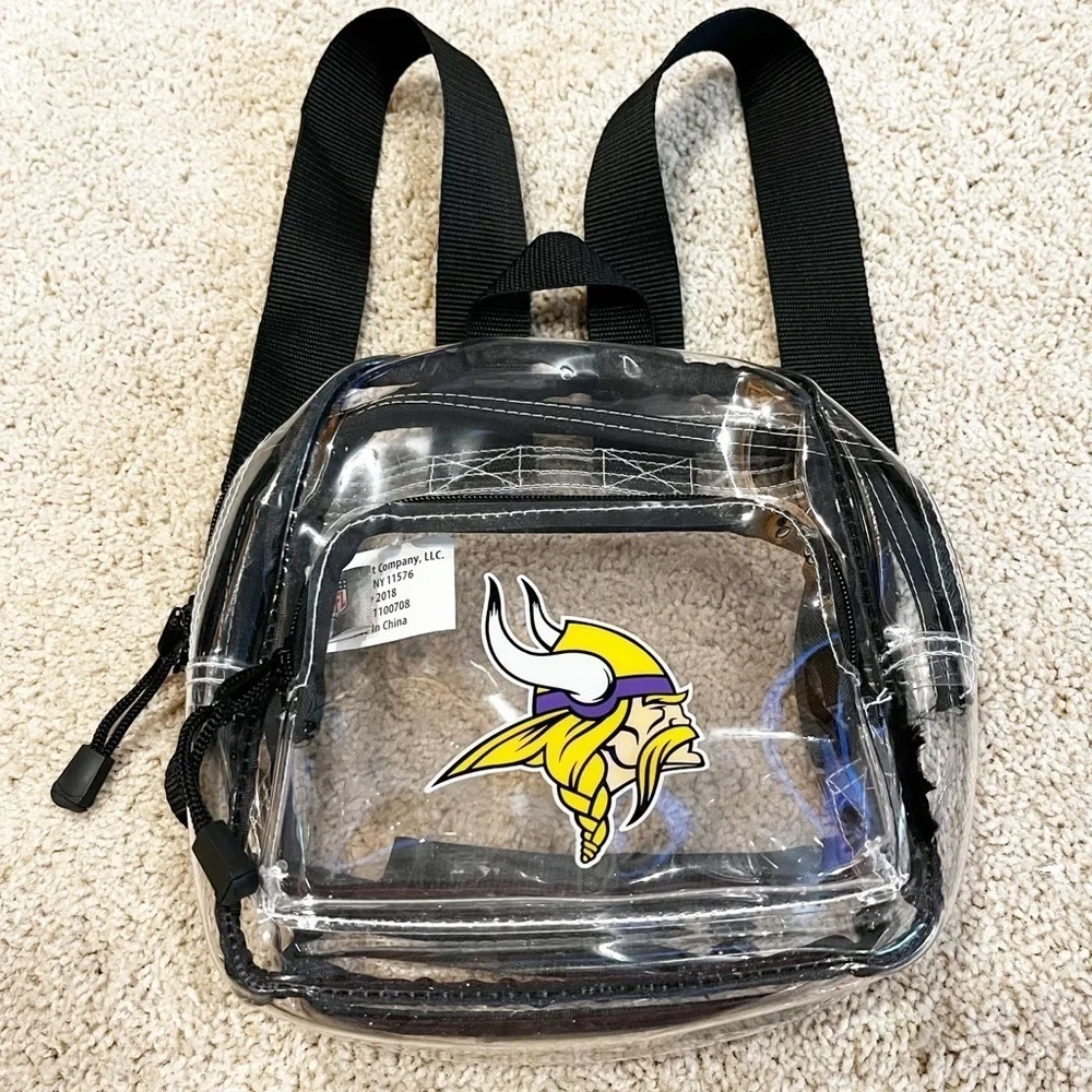 Minnesota Vikings Clear Backpack Stadium Game Day Football US Bank Stadium Logo